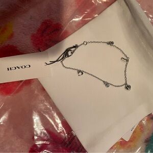 NWT Coach Silver Tone Bracelet with Charms